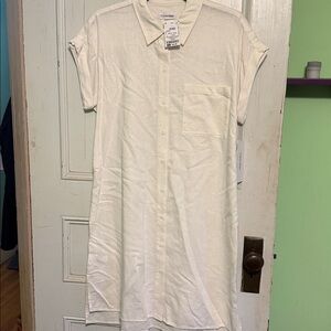 Calvin Klein Off-White Short Sleeve Dress